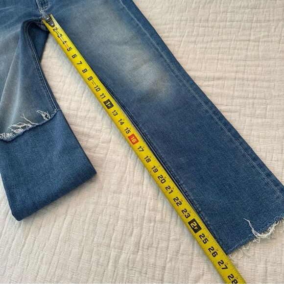 Mother Denim The Mid Rise Dazzler Ankle Fray Riding the Cliffside Size 28 - Picture 13 of 14